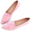 image:imageHee grand Women Fashion Bowknot Flats Comfort Pointed Toe Dress Shoes Slip On Ballet Shoes Driving Flats162pinksuede