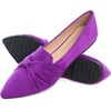 image:imageHee grand Women Fashion Bowknot Flats Comfort Pointed Toe Dress Shoes Slip On Ballet Shoes Driving Flats162purplesuede