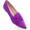 image:imageHee grand Women Fashion Bowknot Flats Comfort Pointed Toe Dress Shoes Slip On Ballet Shoes Driving Flats162purplesuede