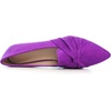 image:imageHee grand Women Fashion Bowknot Flats Comfort Pointed Toe Dress Shoes Slip On Ballet Shoes Driving Flats162purplesuede