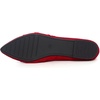 image:imageHee grand Women Fashion Bowknot Flats Comfort Pointed Toe Dress Shoes Slip On Ballet Shoes Driving Flats162redsuede