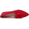 image:imageHee grand Women Fashion Bowknot Flats Comfort Pointed Toe Dress Shoes Slip On Ballet Shoes Driving Flats162redsuede