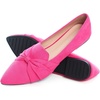image:imageHee grand Women Fashion Bowknot Flats Comfort Pointed Toe Dress Shoes Slip On Ballet Shoes Driving Flats162rosesuede