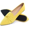 image:imageHee grand Women Fashion Bowknot Flats Comfort Pointed Toe Dress Shoes Slip On Ballet Shoes Driving Flats162yellowsuede