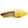 image:imageHee grand Women Fashion Bowknot Flats Comfort Pointed Toe Dress Shoes Slip On Ballet Shoes Driving Flats162yellowsuede