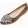 image:imageHee grand Women Foldable Ballet Flats Bling Rhinestones Soft Leather Pointy Toe Flats Sparkle Wedding Dress Shoes Comfort Slip on Loafers Big SizeAbrown