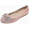 image:imageHee grand Women Foldable Ballet Flats Bling Rhinestones Soft Leather Pointy Toe Flats Sparkle Wedding Dress Shoes Comfort Slip on Loafers Big SizeApink