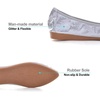 image:imageHee grand Women Foldable Ballet Flats Bling Rhinestones Soft Leather Pointy Toe Flats Sparkle Wedding Dress Shoes Comfort Slip on Loafers Big SizeAsilver