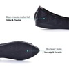 image:imageHee grand Women Foldable Ballet Flats Bling Rhinestones Soft Leather Pointy Toe Flats Sparkle Wedding Dress Shoes Comfort Slip on Loafers Big SizeBblack