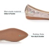 image:imageHee grand Women Foldable Ballet Flats Bling Rhinestones Soft Leather Pointy Toe Flats Sparkle Wedding Dress Shoes Comfort Slip on Loafers Big SizeBgold