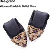 image:imageHee grand Women Foldable Ballet Flats Bling Rhinestones Soft Leather Pointy Toe Flats Sparkle Wedding Dress Shoes Comfort Slip on Loafers Big SizeCblack