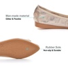image:imageHee grand Women Foldable Ballet Flats Bling Rhinestones Soft Leather Pointy Toe Flats Sparkle Wedding Dress Shoes Comfort Slip on Loafers Big SizeCgold