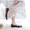 image:imageHee grand Women Foldable Ballet Flats Bling Rhinestones Soft Leather Pointy Toe Flats Sparkle Wedding Dress Shoes Comfort Slip on Loafers Big SizeEblack