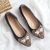 image:imageHee grand Women Foldable Ballet Flats Bling Rhinestones Soft Leather Pointy Toe Flats Sparkle Wedding Dress Shoes Comfort Slip on Loafers Big SizeEblack