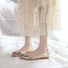 image:imageHee grand Women Foldable Ballet Flats Bling Rhinestones Soft Leather Pointy Toe Flats Sparkle Wedding Dress Shoes Comfort Slip on Loafers Big SizeEgold