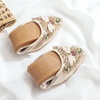 image:imageHee grand Women Foldable Ballet Flats Bling Rhinestones Soft Leather Pointy Toe Flats Sparkle Wedding Dress Shoes Comfort Slip on Loafers Big SizeEgold