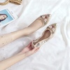 image:imageHee grand Women Foldable Ballet Flats Bling Rhinestones Soft Leather Pointy Toe Flats Sparkle Wedding Dress Shoes Comfort Slip on Loafers Big SizeEgold