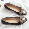 image:imageHee grand Women Foldable Ballet Flats Bling Rhinestones Soft Leather Pointy Toe Flats Sparkle Wedding Dress Shoes Comfort Slip on Loafers Big SizeFblack