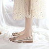 image:imageHee grand Women Foldable Ballet Flats Bling Rhinestones Soft Leather Pointy Toe Flats Sparkle Wedding Dress Shoes Comfort Slip on Loafers Big SizeFgold
