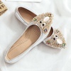 image:imageHee grand Women Foldable Ballet Flats Bling Rhinestones Soft Leather Pointy Toe Flats Sparkle Wedding Dress Shoes Comfort Slip on Loafers Big SizeFsilver