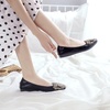 image:imageHee grand Women Foldable Ballet Flats Bling Rhinestones Soft Leather Pointy Toe Flats Sparkle Wedding Dress Shoes Comfort Slip on Loafers Big SizeKblack