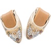 image:imageHee grand Women Foldable Ballet Flats Bling Rhinestones Soft Leather Pointy Toe Flats Sparkle Wedding Dress Shoes Comfort Slip on Loafers Big SizeKgold