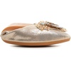 image:imageHee grand Women Foldable Ballet Flats Bling Rhinestones Soft Leather Pointy Toe Flats Sparkle Wedding Dress Shoes Comfort Slip on Loafers Big SizeKgold