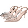 image:imageHee grand Women Heels Fashion Sandals Pointed Toe Rhinestone Transparent Stiletto Dress Pumps for Wedding Party1black