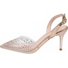 image:imageHee grand Women Heels Fashion Sandals Pointed Toe Rhinestone Transparent Stiletto Dress Pumps for Wedding Party1gold