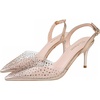 image:imageHee grand Women Heels Fashion Sandals Pointed Toe Rhinestone Transparent Stiletto Dress Pumps for Wedding Party1gold