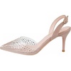 image:imageHee grand Women Heels Fashion Sandals Pointed Toe Rhinestone Transparent Stiletto Dress Pumps for Wedding Party1nude