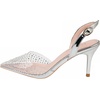 image:imageHee grand Women Heels Fashion Sandals Pointed Toe Rhinestone Transparent Stiletto Dress Pumps for Wedding Party1silver