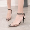 image:imageHee grand Women Heels Fashion Sandals Pointed Toe Rhinestone Transparent Stiletto Dress Pumps for Wedding Party2black