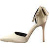 image:imageHee grand Women Heels Pointed Toe Pump Bow Knot Ankle Strap Stiletto Dress Sandals HighHeeled Wedding Party Pump020gold