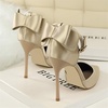 image:imageHee grand Women Heels Pointed Toe Pump Bow Knot Ankle Strap Stiletto Dress Sandals HighHeeled Wedding Party Pump020gold