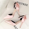 image:imageHee grand Women Heels Pointed Toe Pump Bow Knot Ankle Strap Stiletto Dress Sandals HighHeeled Wedding Party Pump020pink