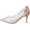 image:imageHee grand Women Heels Pointed Toe Rhinestone Transparent Stiletto High Heels Dress Pumps Wedding Party DressNude
