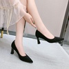 image:imageHee grand Women Heels Slip On Chunky High Heels Black Work Heels Comfort Dress Pumps071blacksuede