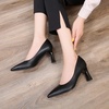 image:imageHee grand Women Heels Slip On Chunky High Heels Black Work Heels Comfort Dress Pumps072blackpu