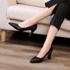 image:imageHee grand Women Heels Slip On Chunky High Heels Black Work Heels Comfort Dress Pumps072blackpu