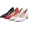 image:imageHee grand Women Heels Slip On Chunky High Heels Black Work Heels Comfort Dress Pumps072redpu