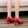 image:imageHee grand Women Heels Slip On Chunky High Heels Black Work Heels Comfort Dress Pumps072redpu