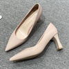 image:imageHee grand Women Heels Slip On Chunky High Heels Black Work Heels Comfort Dress Pumps085apricotpatent Leather