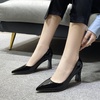 image:imageHee grand Women Heels Slip On Chunky High Heels Black Work Heels Comfort Dress Pumps085blackpatent Leather