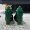 image:imageHee grand Women Heels Slip On Chunky High Heels Black Work Heels Comfort Dress Pumps085greenpatent Leather