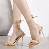 image:imageHee grand Women High Heel Sandals Sexy Open Toe Ankle Strap High Heels Stiletto Wedding Dress ShoesApricot