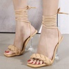 image:imageHee grand Women High Heel Sandals Sexy Open Toe Ankle Strap High Heels Stiletto Wedding Dress ShoesApricot