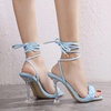 image:imageHee grand Women High Heel Sandals Sexy Open Toe Ankle Strap High Heels Stiletto Wedding Dress ShoesBlue