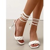 image:imageHee grand Women High Heel Sandals Sexy Open Toe Ankle Strap High Heels Stiletto Wedding Dress ShoesWhite