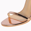 image:imageHee grand Women High Heels Sandals Sexy Open Toe Ankle Strap Fashion Stiletto Patent leather Wedding Party Dress HeelsChampagne